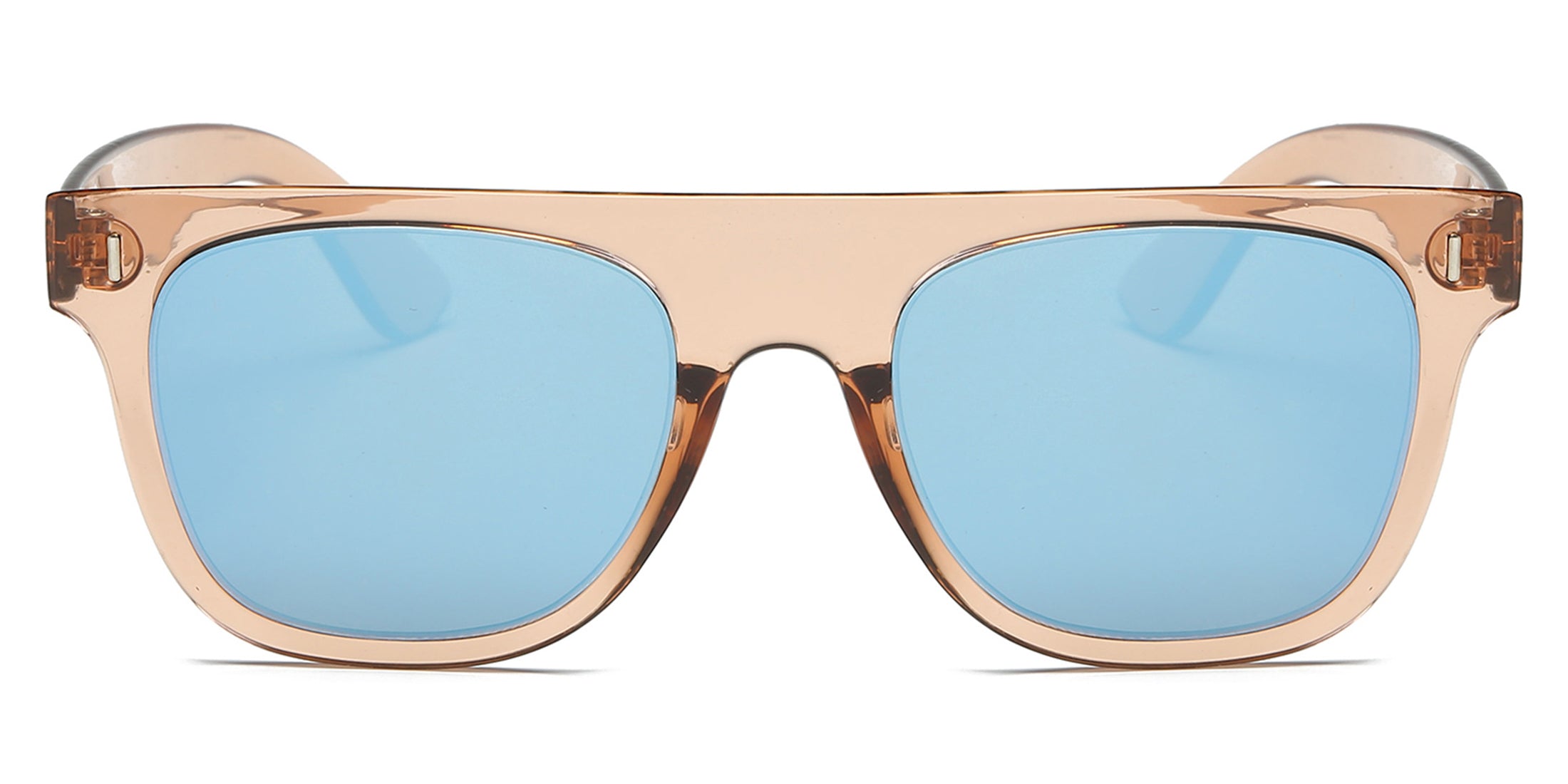 S1030 - Classic Square Mirrored Lens Sunglasses - Iris Fashion Inc. | Wholesale Sunglasses and Glasses