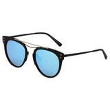 SHIVEDA-PT27028 - Women Polarized Brow-Bar Round Fashion Sunglasses