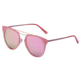 SHIVEDA-PT27028 - Women Polarized Brow-Bar Round Fashion Sunglasses