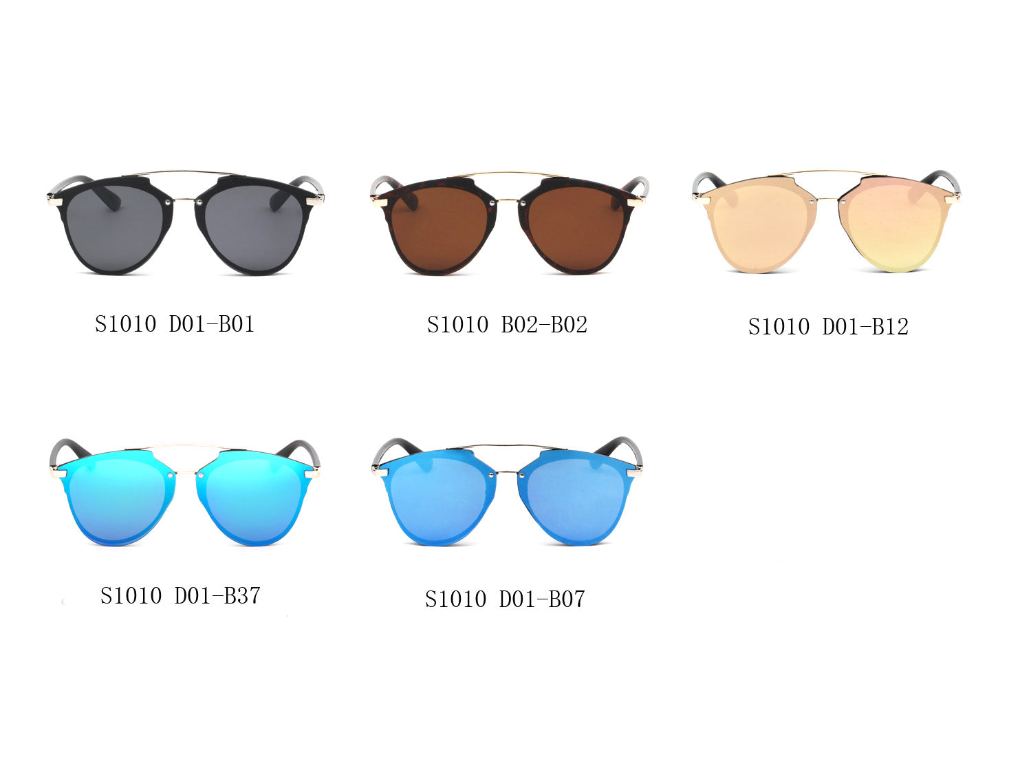 S1010 - Unisex Mirrored Round Sunglasses - Iris Fashion Inc. | Wholesale Sunglasses and Glasses