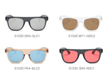 S1030 - Classic Square Mirrored Lens Sunglasses - Iris Fashion Inc. | Wholesale Sunglasses and Glasses