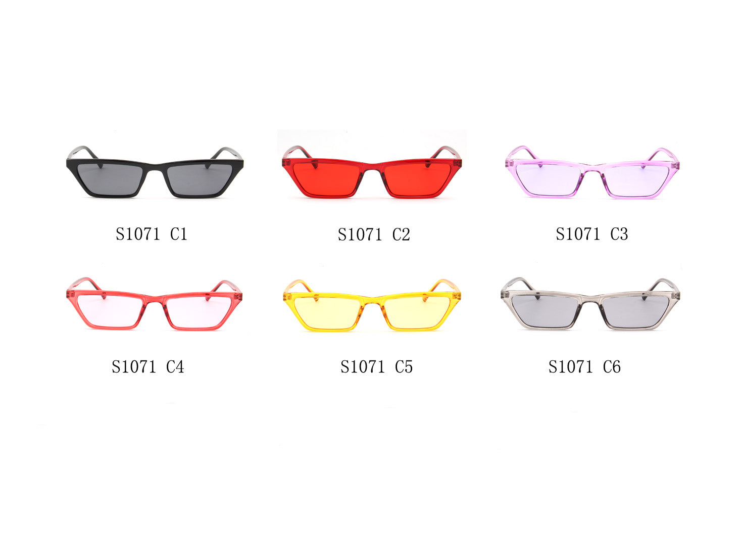 S1071 - Women Small Retro Vintage Square Cat Eye Sunglasses - Iris Fashion Inc. | Wholesale Sunglasses and Glasses