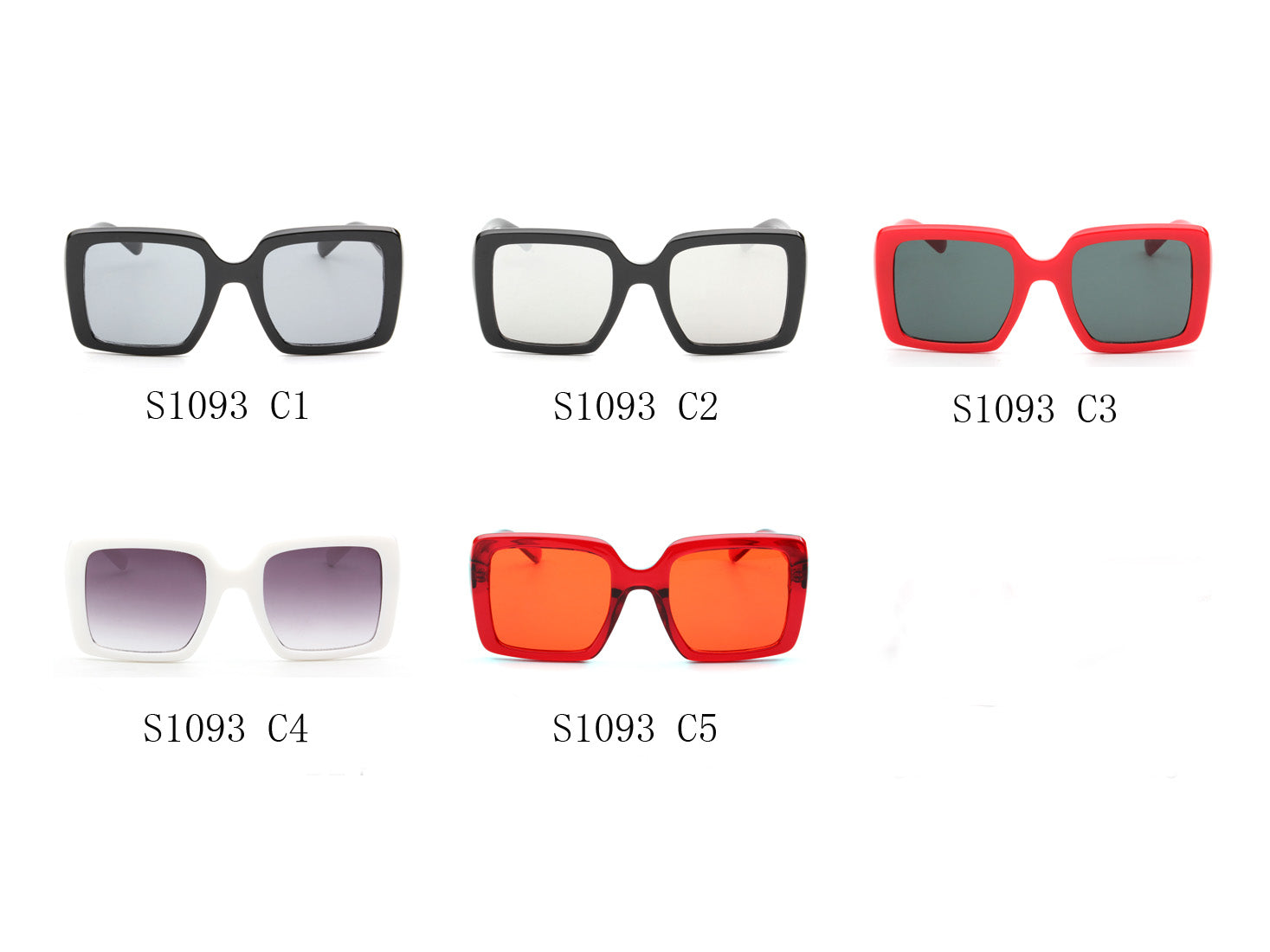 S1093 - Retro Square Sunglasses - Iris Fashion Inc. | Wholesale Sunglasses and Glasses
