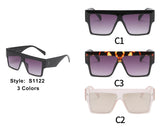S1122 - Flat Top Square Oversize Sunglasses - Iris Fashion Inc. | Wholesale Sunglasses and Glasses