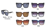 S1133 - Flat Top Square Unisex Fashion Sunglasses - Iris Fashion Inc. | Wholesale Sunglasses and Glasses