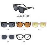 S1185 - Square Retro Flat Top Cat Eye Fashion Vintage Sunglasses
