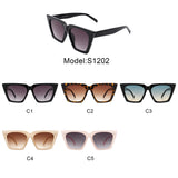 S1202 - Women Cat Eye Retro Oversize Fashion Square Sunglasses