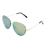 S2026 - Half Frame Oversize Aviator Sunglasses - Iris Fashion Inc. | Wholesale Sunglasses and Glasses