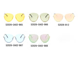 S2026 - Half Frame Oversize Aviator Sunglasses - Iris Fashion Inc. | Wholesale Sunglasses and Glasses