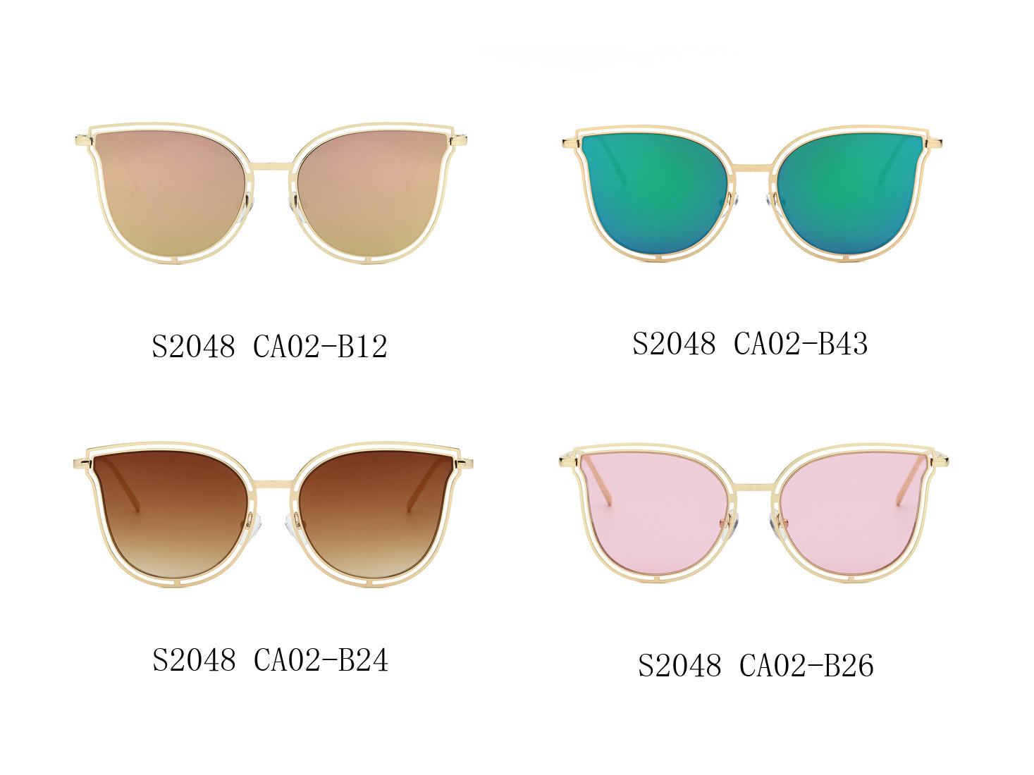 S2048 - Women Round Cat Eye Fashion Sunglasses - Iris Fashion Inc. | Wholesale Sunglasses and Glasses