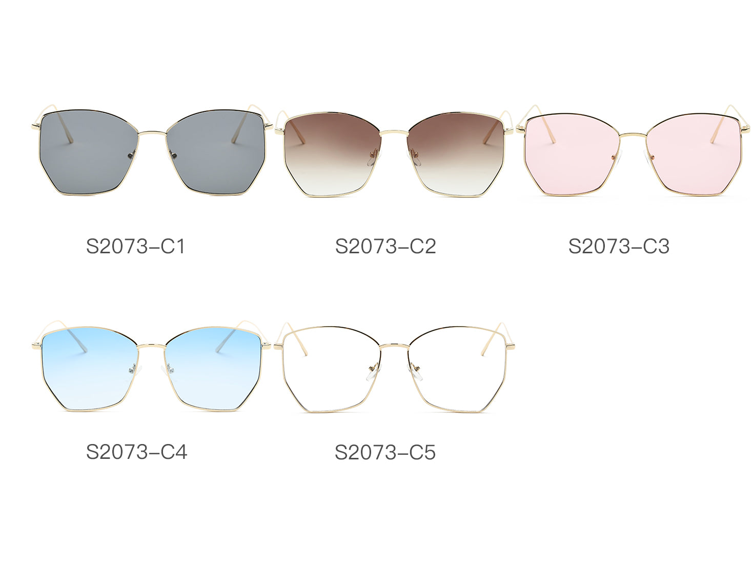 S2073 - Women Oversize Geometric Metal Fashion Sunglasses - Iris Fashion Inc. | Wholesale Sunglasses and Glasses