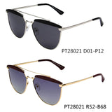 SHIVEDA-PT28021 - Women Round Mirrored Polarized Sunglasses