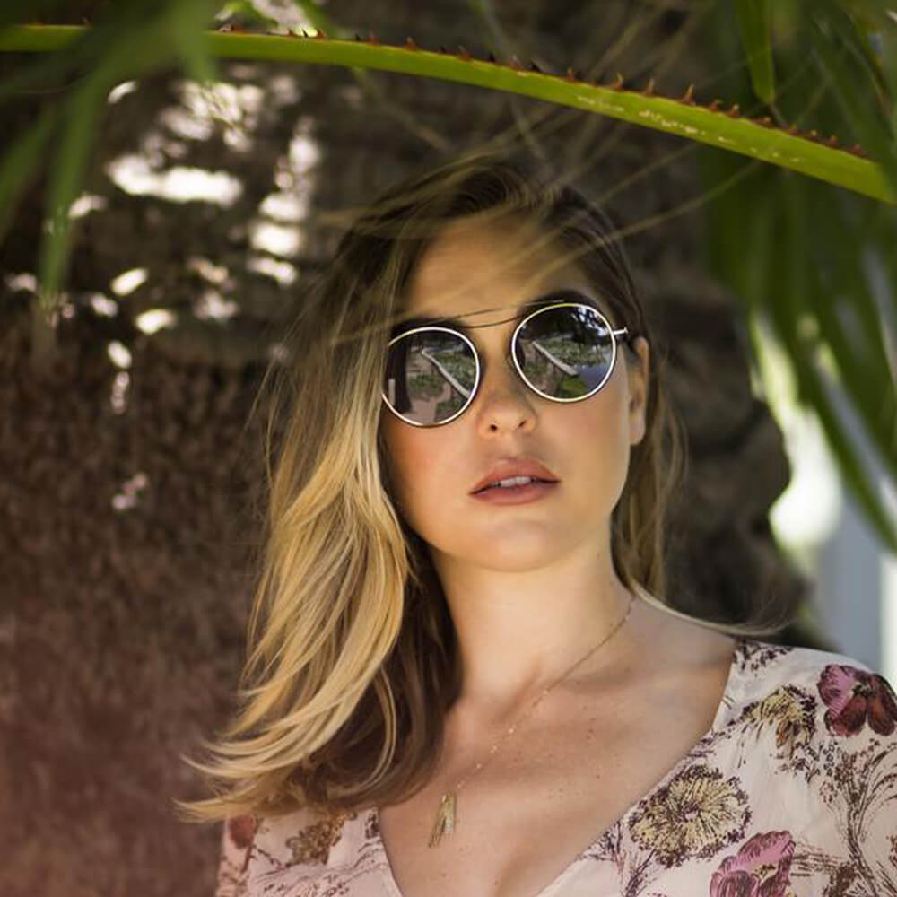 CA10 - Polarized Circle Round Brow-Bar Fashion Sunglasses - Iris Fashion Inc. | Wholesale Sunglasses and Glasses