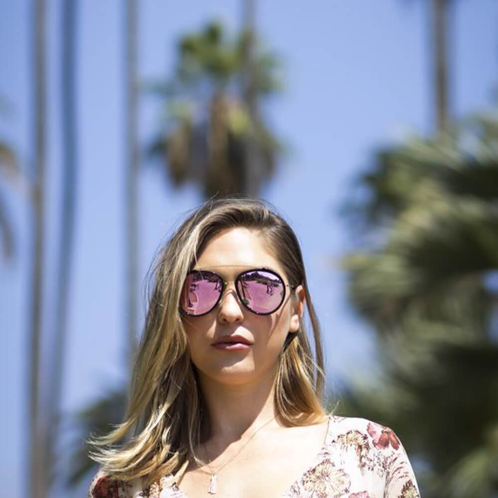 CA13 - Polarized Circle Round Brow-Bar Fashion Sunglasses - Iris Fashion Inc. | Wholesale Sunglasses and Glasses