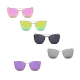 CA06 - Oversize Polygon Mirrored Lens Cat Eye Sunglasses - Iris Fashion Inc. | Wholesale Sunglasses and Glasses