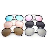 CA13 - Polarized Circle Round Brow-Bar Fashion Sunglasses - Iris Fashion Inc. | Wholesale Sunglasses and Glasses