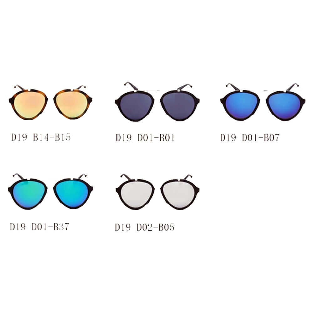 D19 - Round Brow-Bar Tear Drop Fashion Sunglasses - Iris Fashion Inc. | Wholesale Sunglasses and Glasses
