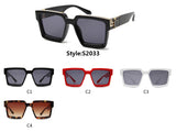 S2033 - Classic Retro Vintage Square Fashion Sunglasses