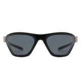 HS2148 - Square Fashion Mirrored Wrap Around Wholesale Sport Sunglasses