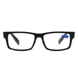 884 - Classic Rectangle Thick Frame Reading Glasses - Iris Fashion
