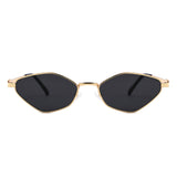 HJ2150 - Slim Metal Geometric Cat Eye Sunglasses