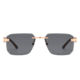 HW2050 - Rimless Square Tinted Retro Fashion Frameless Wholesale Sunglasses