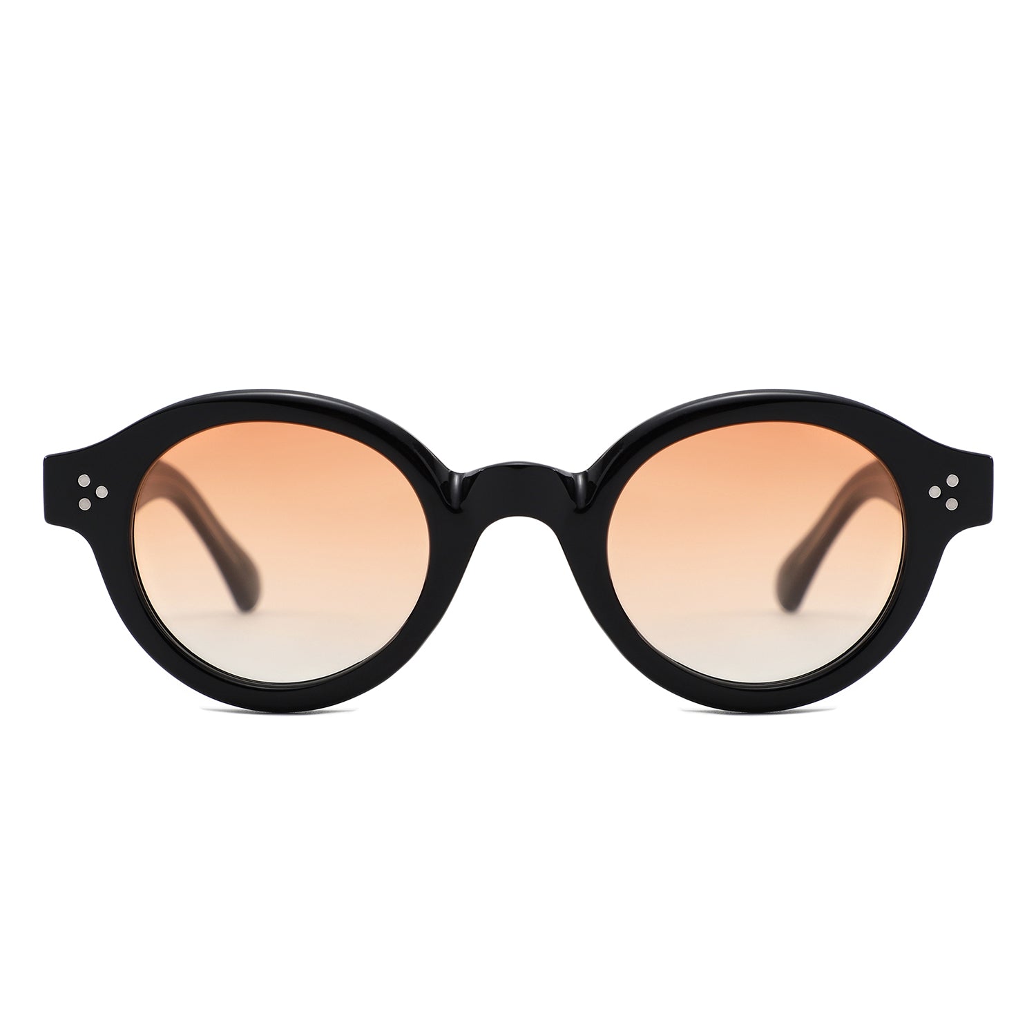 P/C027-1 - Retro Thick Frame Round Sunglasses - Iris Fashion