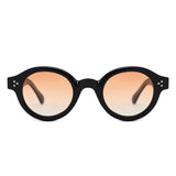 P/C027-1 - Retro Thick Frame Round Sunglasses - Iris Fashion