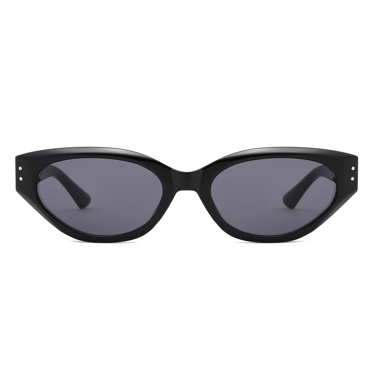 HS1391 - Bold Retro Oval Cat-Eye Rivet Wholesale Sunglasses