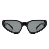 HS1182 - Rectangle Retro Fashion Wrap Around Wholesale Sunglasses