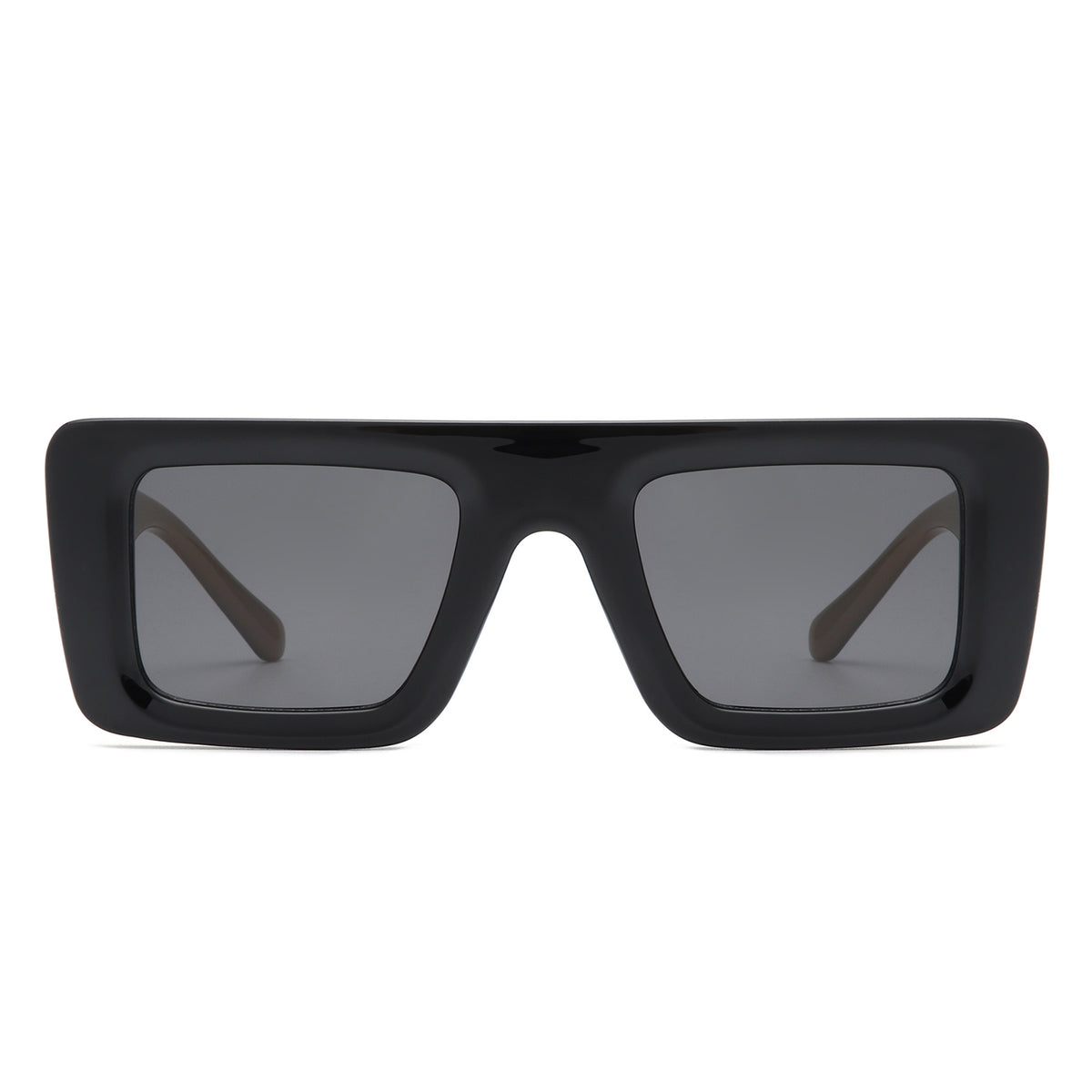 HS1280 - Square Retro Flat Top Thick Frame Two-Tone  Fashion Wholesale Sunglasses