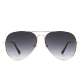J1004 - Classic Brow-Bar Pilot Tinted Fashion Aviator Wholesale Sunglasses