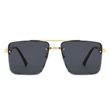 HJ2079 - Rimless Flat-Top Chain-Link Fashion Wholesale Sunglasses