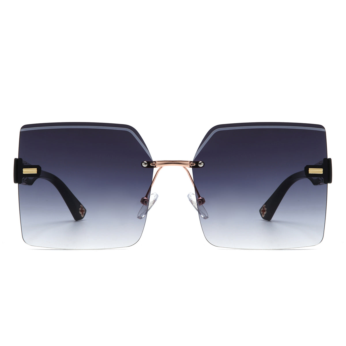 S2135 - Women Rimless Chic Fashion Square Tinted Wholesale Sunglasses