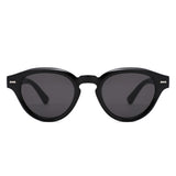 S1262 - Retro Round Thick Frame Sunglasses - Iris Fashion