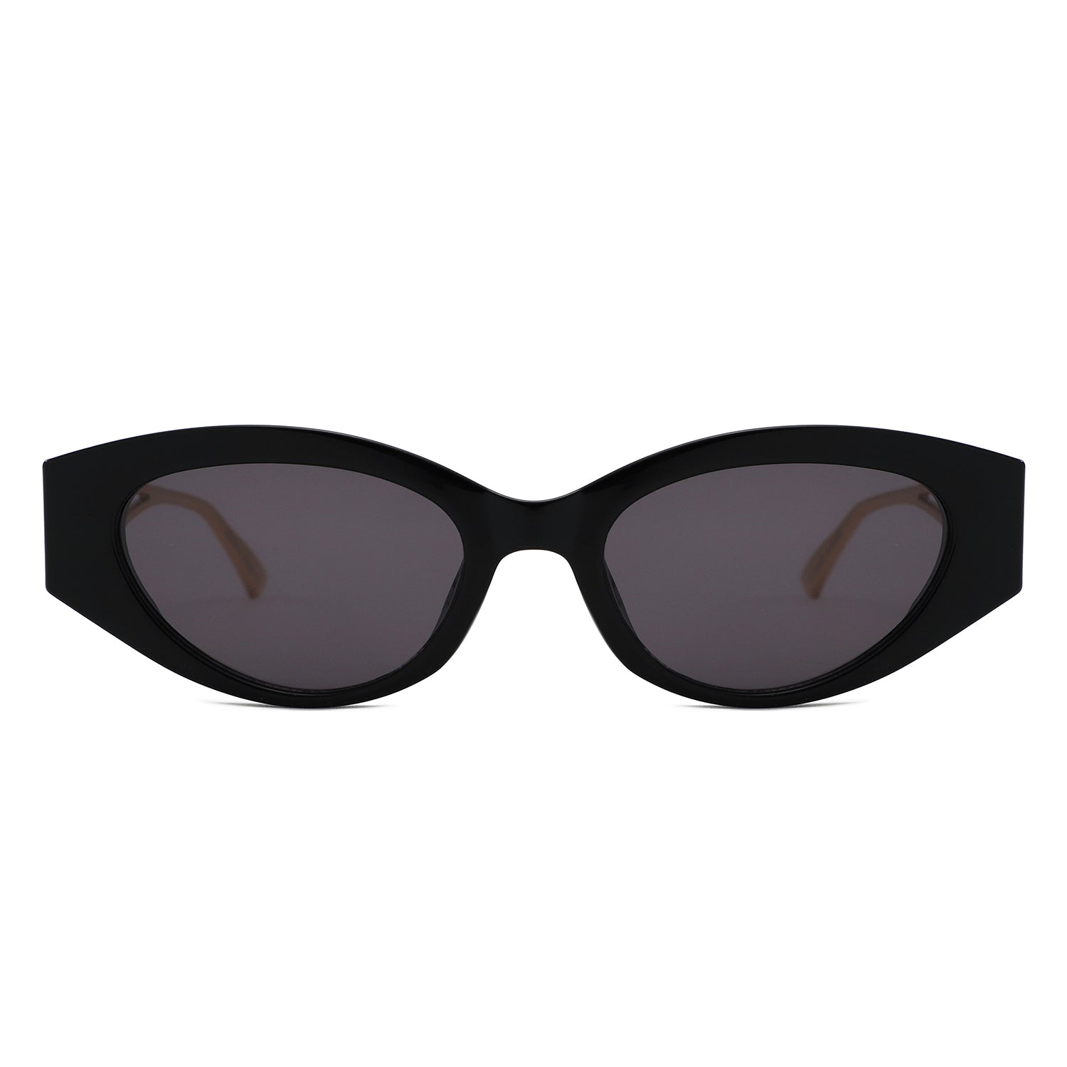 S2144 - Slim Cat Eye Gold Metal Fashion Women Sunglasses - Iris Fashion