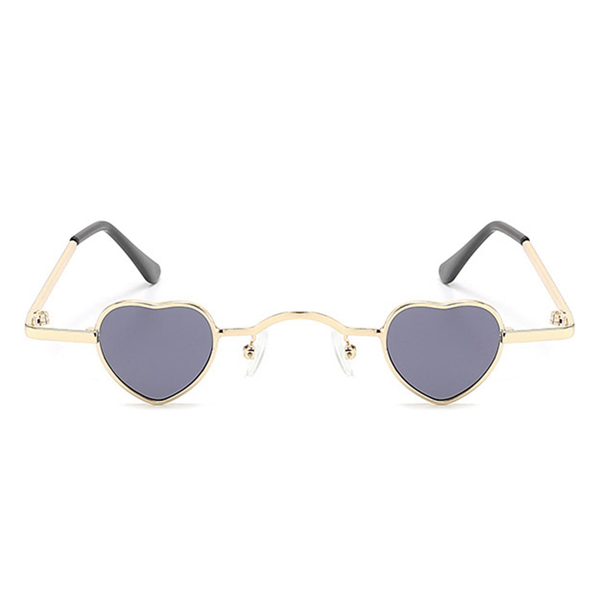 HJ1002 - Small Metal Heart Shaped Tinted Mini Color Pop Wholesale Sunglasses