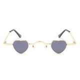 HJ1002 - Small Metal Heart Shaped Tinted Mini Color Pop Wholesale Sunglasses