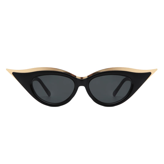 HS1237 - Women Round Fashion Extreme Cat Eye Wholesale Sunglasses