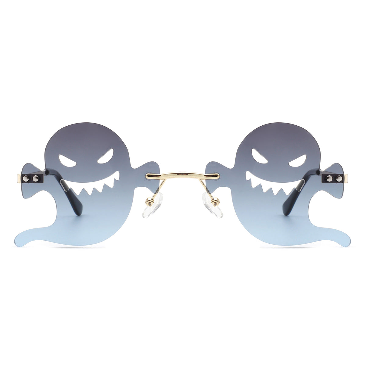 HW2034 - Rimless Devil Shape Tinted Party Wholesale Sunglasses