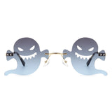 HW2034 - Rimless Devil Shape Tinted Party Wholesale Sunglasses
