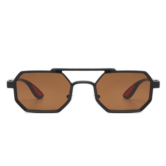 HJ2068 - Square Geometric Fashion Brow-Bar Retro Wholesale Sunglasses