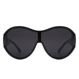 S2127 - Oversize Oval Retro Circle Fashion Curved Round Wholesale Sunglasses