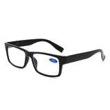 884 - Classic Rectangle Thick Frame Reading Glasses - Iris Fashion
