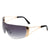 HW2040 - Rectangle Rimless Chic Rhinestone Luxury Sleek Fashion Wholesale Sunglasses