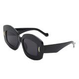 S2130-1 - Square Thick Frame Retro Chunky Fashion Wholesale Sunglasses