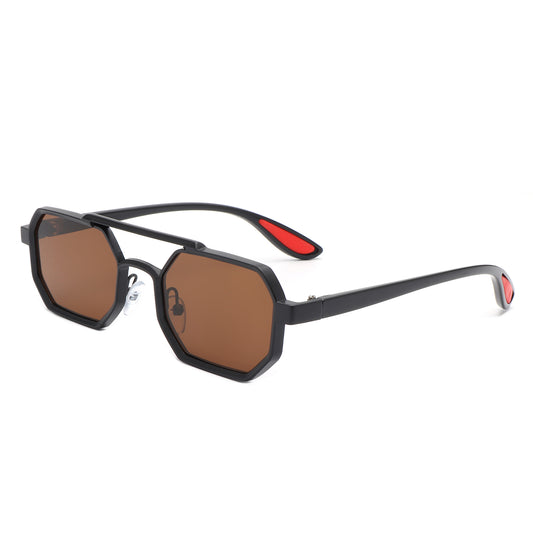 HJ2068 - Square Geometric Fashion Brow-Bar Retro Wholesale Sunglasses