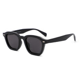 S1264 - Square Bold Retro Thick Frame Sunglasses - Iris Fashion