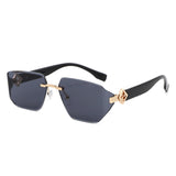 HJ2139 - Geometric Rimless Sleek Fashion Women Sunglasses