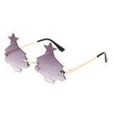 HW2061 - Christmas Tree Tinted Novelty Wholesale Sunglasses